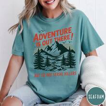 Serial Killers T-Shirt, Adventure Is Out There Graphic Tee-Unisex Women & Men'S Daily Wear,Summer T Shirts,Tops For Women - Baby Blue - View 8
