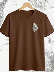 Religious T-Shirt Lost Sheep Fun Biblical Print Premium | Catholic Religious | Immediate Shipping | 100% Cotton | Plus Size Shirt | Men's Women's Unisex Fashion - 鏽棕色 - 查看 3