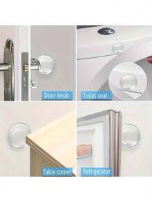 1/2/6pcs Door Handle Wall Protector Stickers - Self-Adhesive, Reusable And Sound-Insulating. Suitable For Home, School, Office, Living Environment, Bedroom Decor, Kitchen Decor, Room Decor, Soft Materials And More. - Multicolor - View 9