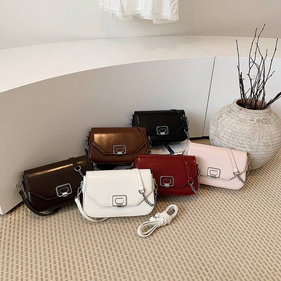 Sac carré petit nouveau de mode été 2026, sac bandoulière croisé décontracté et personnalité, design de niche, sac à main élégant pour femmes - Rose bonbon - Voir 1
