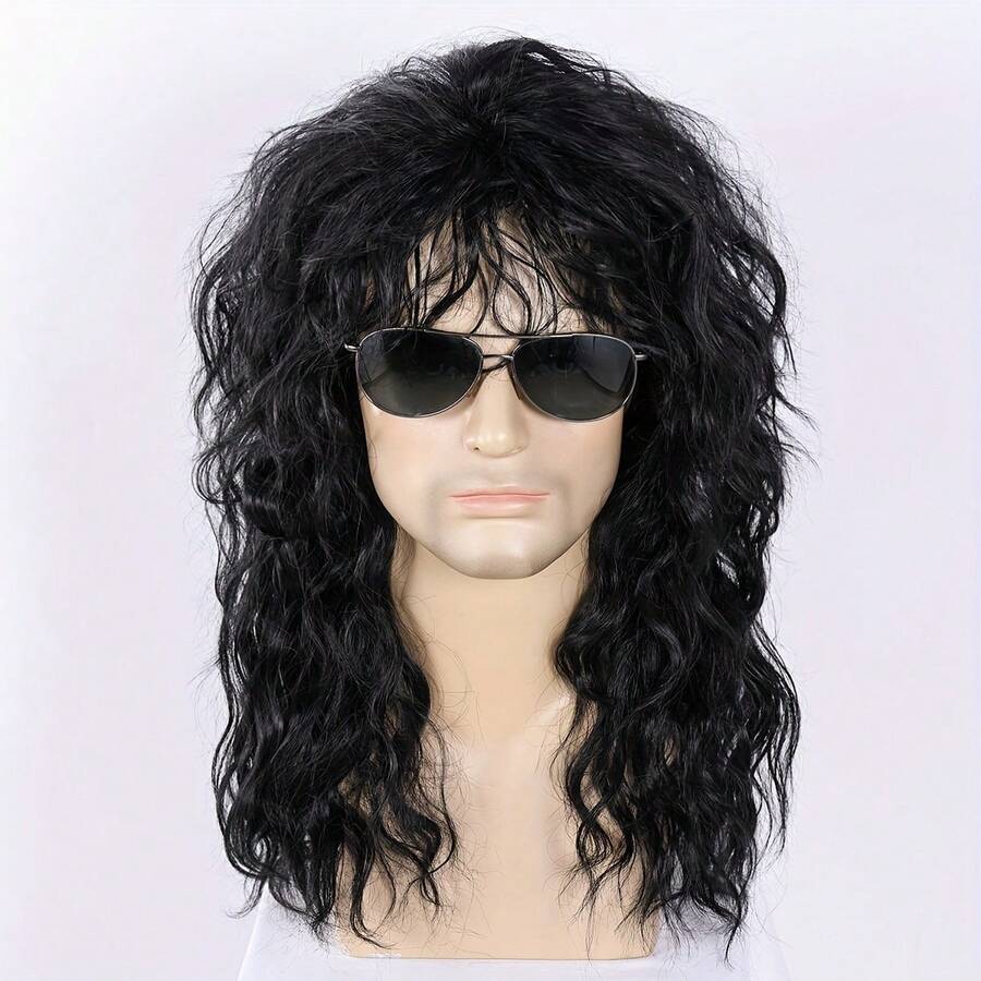 Men's Formal Long Curly Wig, Party Birthday Holiday Halloween Cosplay Wig - Multicolor - View 1