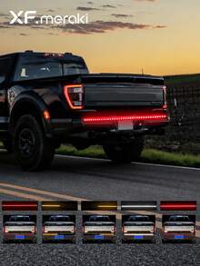 XF.Meraki 60 Inch 3-In-1 Tailgate Light Strip, Compatible With Pickup Trucks, Trailers, SUVs, RVs, Full Function Red Brake Light, White Reverse Light, Amber Turn Signal And Hazard Warning Light, No Drilling Installation (60 Inch) - LED Tailgate Light Strip - View 11