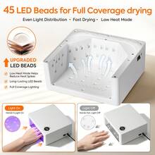 DianaBeauty Large Space UV LED Nail Lamp For Drying Gel Nail Polish, 45 LED Beads, Dual LCD Screen, Nail Salon Tool - Multicolor - View 6