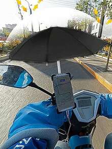 戶外手機遮陽傘，防眩光、防反光，保護手機免受雨水與陽光影響，適用於手機、Kindle 和導航儀，旅行必備用品 - 彩色 - 查看 4