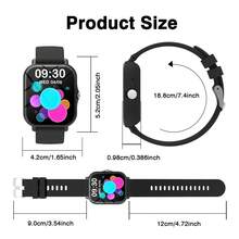 Pantalla táctil completa de 1.83 pulgadas, este popular reloj inteligente adecuado para hombres y mujeres cuenta con: respuesta de llamadas, recordatorio de mensajes, control de música, cámara remota, podómetro, seguimiento de calorías, múltiples modos deportivos, alarma, notificaciones de llamadas y mensajes, compatible con sistemas Android e iOS. - Multicolor - Ver 7