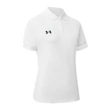 UNDER ARMOUR Women's Short Sleeve T-Shirt With Collar - White - View 3