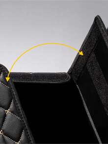 Leather Car Trunk Organizer Box, (Small And Large) Flip Lid Dust-Proof Large Capacity Storage Box, Waterproof Wear-Resistant Leather Fabric, Car Interior Storage Tools And Miscellaneous Items, Self-Driving Trip Car Trunk, Organizing Storage Box - Random Color - View 9