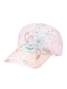 1 Stück Damen Baseballkappe mit Blumenstickerei, atmungsaktiv, elegant und lässig, für Frühling, Sommer und Herbst - Mehrfarbig - Übersicht 3