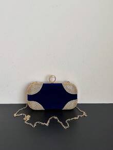2026 New Generation Fashion Bag | New Bridal Bag Featuring Solid Color Vintage Cheongsam Evening Bag 2 Fashion New Banquet Bag High-End Feel Matching Evening Dress Cheongsam Bag Clutch Chain Bag Versatile Crossbody Bag - Black - View 9