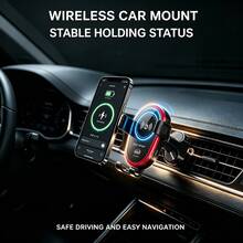 Cargador inalámbrico magnético ajustable minimalista para coche - Multicolor - Ver 12