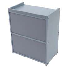 kangten Kitchen Countertop Storage Cabinet, Modern Storage Cabinet W/ 2*Doors - Grey - View 5