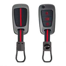 New Zinc Alloy Car Remote Key Cover Flip Case For Kia RIO K2 K5 Sportage Sorento I20 I30 I35 IX20 IX35 Solaris Verna, Soft Silicone Interior Anti-Scratch Full Protection Shell With Precise Cutouts, Easy Installation Auto Interior Key Accessor - A - View 3
