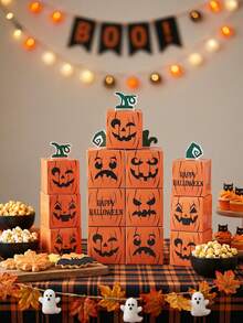 24 Stück Halloween Kürbis Süßigkeiten Boxen, Kürbis Orange Happy Halloween Papier Geschenkboxen, Halloween Party Favor Boxen, Trick Or Treat, Baby Shower Dekoration, Halloween Geburtstag Mini Snack Boxen, Herbst Ernte, Herbst Deko, Herbst Dekoration, Halloween Dekoration, Halloween Party Dekoration, Halloween Geschenk, Tisch Deko, Party Zubehör, Party Favor - Kürbisorange - Übersicht 6