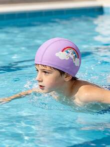 Children's Swimming Cap, Soft Silicone Material, Waterproof Anti-Slip High Elasticity, Suitable For 3-14 Years Old Boys And Girls, First Day Of School - Multicolor - View 9