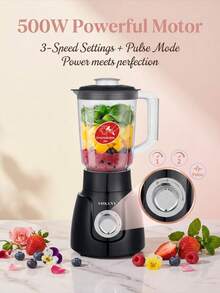 SOKANY 185 Large Capacity Juicer, Stainless Steel Blade Multi-Use Food Mixer For Home Kitchen - Black - View 3