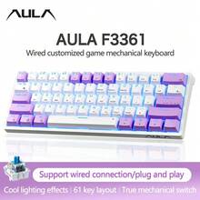 AULA F3361 機械鍵盤 可自定義熱插拔 61鍵 黑光電競鍵盤 FN多媒體 機械軸 靈敏 有線鍵盤 適用於滑鼠 辦公室 家用 筆記電 PC 電競遊戲 - 查看 9