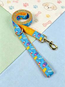 2pcs Blue & Green Avocado Pattern Dog Harness And Leash Set, Small & Medium Dog Chest Harness, Dog Leash, Pet Leash Set, Suitable For Daily Outings, Outdoor Activities, Camping, Walking, Photography, Perfect Dog Gift - Multicolor - View 19