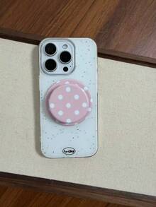 Ins Minimalist Versatile Polka Dot Magnetic Phone Stand, Slouchy Desktop Support Bracket, Compatible With Magnetic Ring, Suitable For All Phones - Multicolor - View 8