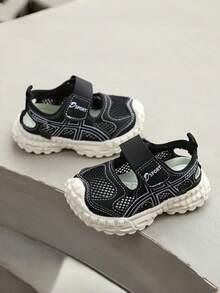 Summer Kids' Korean Style Breathable Mesh Casual Beach Shoes Closed-Toe Sports Sandals Non-Slip Soft Sole - Black - View 4