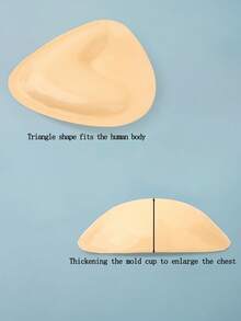 2pcs Silicone Triangle Thick Adhesive Bra, Double-Sided Self-Adhesive Invisible Nipple Covers - Multicolor - View 3