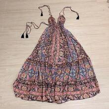Long Dress Costs Nude - Azul lavado oscuro - Ver 4