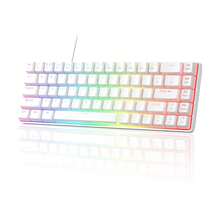 MageGee -BOX Wired Real Mechanical Keyboard, 60% 68 Keys, Mini Design, RGB Backlit, Shine-Through Keycaps, Red Switch Gsming Keyboard For PC/Laptop/Gaming/Office/Gift - View 10