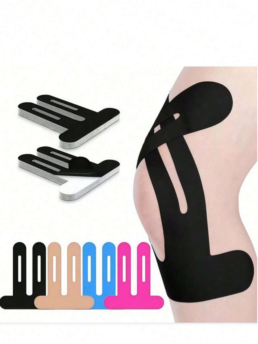 Sports Knee Special Elastic Breathable Pre-Cut Kinesiology Tape, Breathable Knee Tape, Sports Tape Provides Support And Stability For Running - T-shaped - View 1