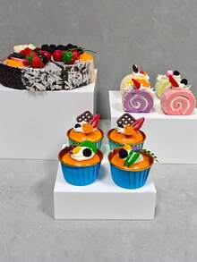 3 Sets 6pcs Stackable Acrylic Dessert Display Stands, White Rectangular Dessert Boxes, Multiple Sizes, Suitable For Party, Buffet, Wedding Decor, Bridal Shower, Baby Shower, Birthday Party, Gathering Dessert Display, And Christmas And Holiday Party Decor. - White Square - View 5