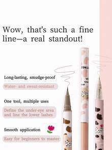 FLORTTE Wow So Thin Eyeliner Pen Series 0.55ml 02# Super Thin Cold Tea Brown - 02# Fine Cold Tea Brown Juice 0.55ml - View 5