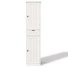 Kitchen Cabinet, 170 * 40 * 30 Cm, With 2 Doors And 1 Drawer, As Well As Adjustable Shelves For Flexible Storage. Suitable For The Kitchen, Dining Room Or Living Room. - White - View 10