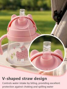 Meoky Multidirectional Straw Cup For Kids, Leak-Proof Weighted Straw Cup With Transition Handle, Suitable For Children 6 Months And Above - Pink - View 6