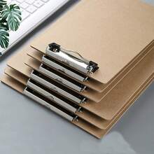 1pc Multifunctional Clipboard, Thickened Wooden Board, Order Pad Clip, Writing Pad, Paper Storage & Copying Board, Suitable For Writing, Art Drawing, Ordering, Exam Pad, Office Supplies - Multicolor - View 4