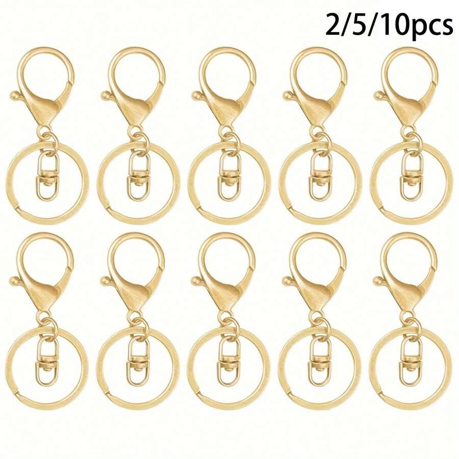 不鏽鋼鑰匙圈套組 2/5/10/20 件組,DIY 龍蝦扣與跳環,適用於手工藝品與珠寶製作 - 鑰匙扣 - 查看 1
