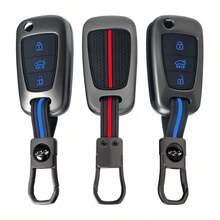 New Zinc Alloy Car Remote Key Cover Flip Case For Kia RIO K2 K5 Sportage Sorento I20 I30 I35 IX20 IX35 Solaris Verna, Soft Silicone Interior Anti-Scratch Full Protection Shell With Precise Cutouts, Easy Installation Auto Interior Key Accessor - A - View 1