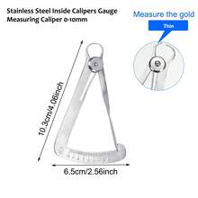 2pcs/1pc Premium Stainless Steel Inner Caliper: The Perfect Jewelry & Dental Measuring Tool - A - View 2