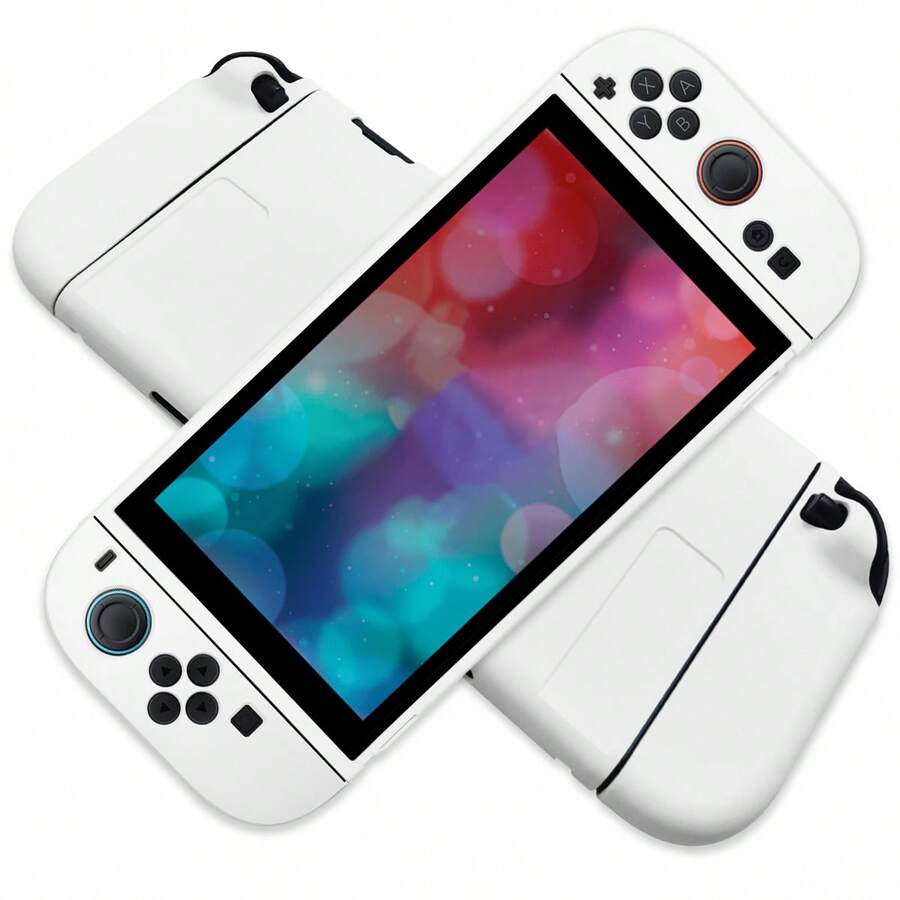 ONETIAOLONG Switch 2 分離式軟 TPU 保護殼 可對接防震超薄 分離式控制器外殼 防摔遊戲主機配件 白色 - 查看 1