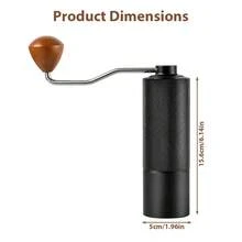 Portable Manual Coffee Grinder, Adjustable Hand Grinder For Different Brew Methods, Ideal For Home And Camping, Black - Black - View 2
