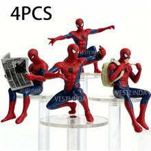 4pcs Super Hero Model 7-9cm Mini Avengers Series Decor, Christmas And Party Gift - M - View 11