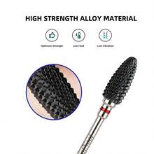 NotNoot Ceramic Nail Drill Bits 3/32''(2.35mm) Nail Filing Bit Heads For Manicure Pedicure Cuticle Remove Acrylic Nails Gel Nail Polish - Silver - View 3