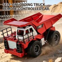 Remote Control Excavator Toy With Dump Truck Loading, Rotating Function, Battery Operated, Boys Remote Control Toy With Lights And Sound Effects, High-Quality Construction Vehicle Toy Gift, Suitable For Children 6 Years And Older - Multicolor - View 10