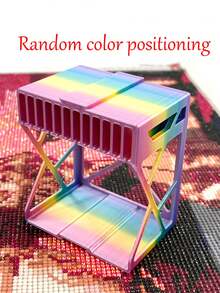 Gradient Color Interlocking Diamond Painting Drill Storage Rack, Multi-Compartment Storage Box For Diamond Painting Drill Bags And Tools - A - View 13