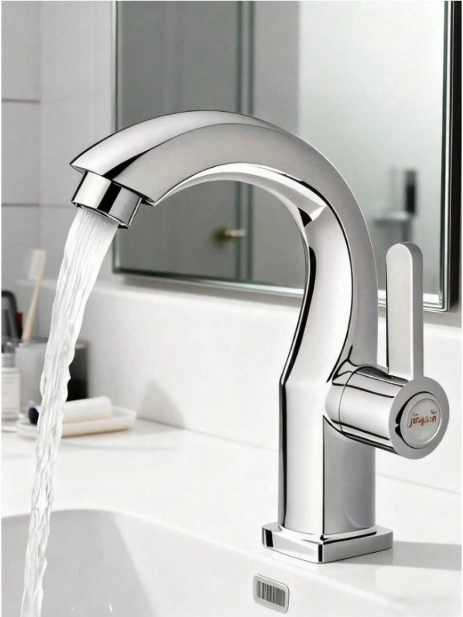 Single Hole Black Moon Arc Sink Faucet - Durable Zinc Alloy Construction, Built-In Water Filter, Ceramic Valve Core Ensures Smooth Cold Water Flow, Easy Installation, Long-Lasting Performance - Multicolor - View 1