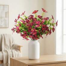 1/2/4/8pcs 22.05 Inch Bendable Butterfly Artificial Flower Branches, Adjustable Butterfly Angle And Shape, Suitable For Window Display, Minimalist Wedding Room, DIY Floral Crafts And Restaurant Tabletop Decor - Hot Pink - View 5