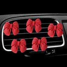 3/4/6 Pcs Pink Bow Car Interior Cute Car Interior Accessories Car Air Vent Decoration Clip Bow Car Air Vent Decoration Clip - A - View 23