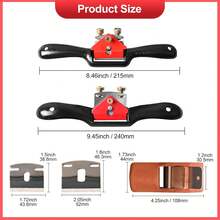 Adjustable Spokeshave Set 2pcs SpokeShave 4pcs Metal Blade And 1pcs Portable Woodworking Plane, Perfect For Wood Craft And Working - ColorA - View 4