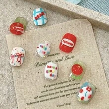 Transparent 3D Cute Slice Photo Frame Apple Cream Nail Art Mold, Heart Butterfly Star Cloud Mini Button Pony Number Letter Cute Mold, Suitable For Mobile And Handmade Embossing, DIY Nail Art Demolding Tool, Nail Art Tool, Wearable Nail Art Tool - Clear - View 5