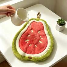 4/8pcs Creative Durian & Guava Shaped Hand Towels, High Absorbent Coral Fleece Hanging Towels, Suitable For Bathroom And Kitchen - Multicolor - View 4