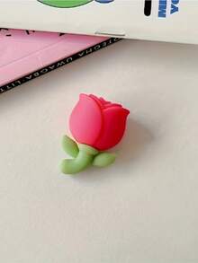 1PC/4pcs Cute Flower Cable Protector - Silicone Material, Decorative And Protective Charger Cable Sleeve, Suitable For Phone, Computer And More - Pink, Yellow, Red, Purple Design, Soft Rubber Anti-Breakage Cable Protector - Flowers - View 6