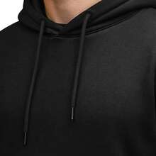 Relaxed Kangaroo Hoodie With Soft Warm Hood - Black - View 4