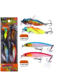 HENGJIA Fishing Bait Set Wobbler For Bass Pike Sea Fishing Lures Kit Long Casting Minnow Crankbait VIB SOFT LURE Carp Tackle Accessories - Multicolor - View 9